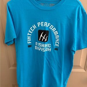 Fintech Performance Blue Short Sleeve Tee